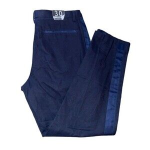 Topman Tuxedo Pants Men’s 30x25 Short Skinny Crop Navy NWT Side Stripe Formal
